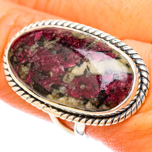 Russian Eudialyte Rings handcrafted by Ana Silver Co - RING120982