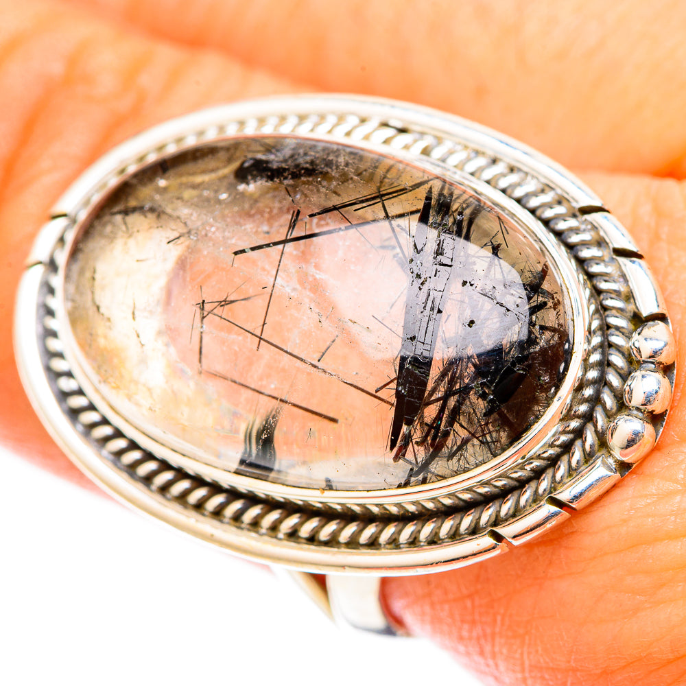 Tourmalinated Quartz Rings handcrafted by Ana Silver Co - RING120984