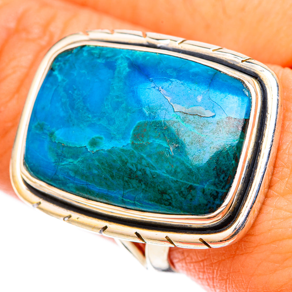 Chrysocolla Rings handcrafted by Ana Silver Co - RING120998