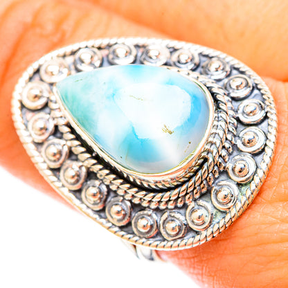 Larimar Rings handcrafted by Ana Silver Co - RING121001