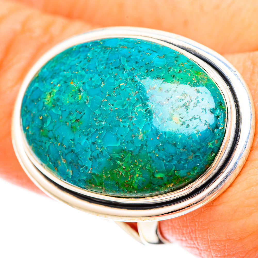 Chrysocolla Rings handcrafted by Ana Silver Co - RING121003