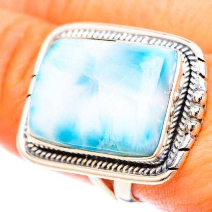 Larimar Rings handcrafted by Ana Silver Co - RING121004