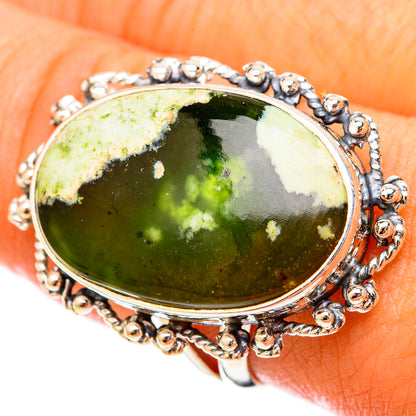 Australian Green Opal Rings handcrafted by Ana Silver Co - RING121012