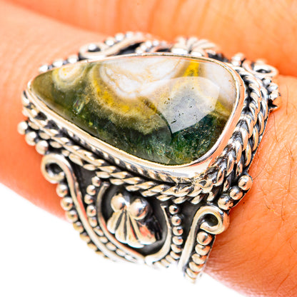 Ocean Jasper Rings handcrafted by Ana Silver Co - RING121014