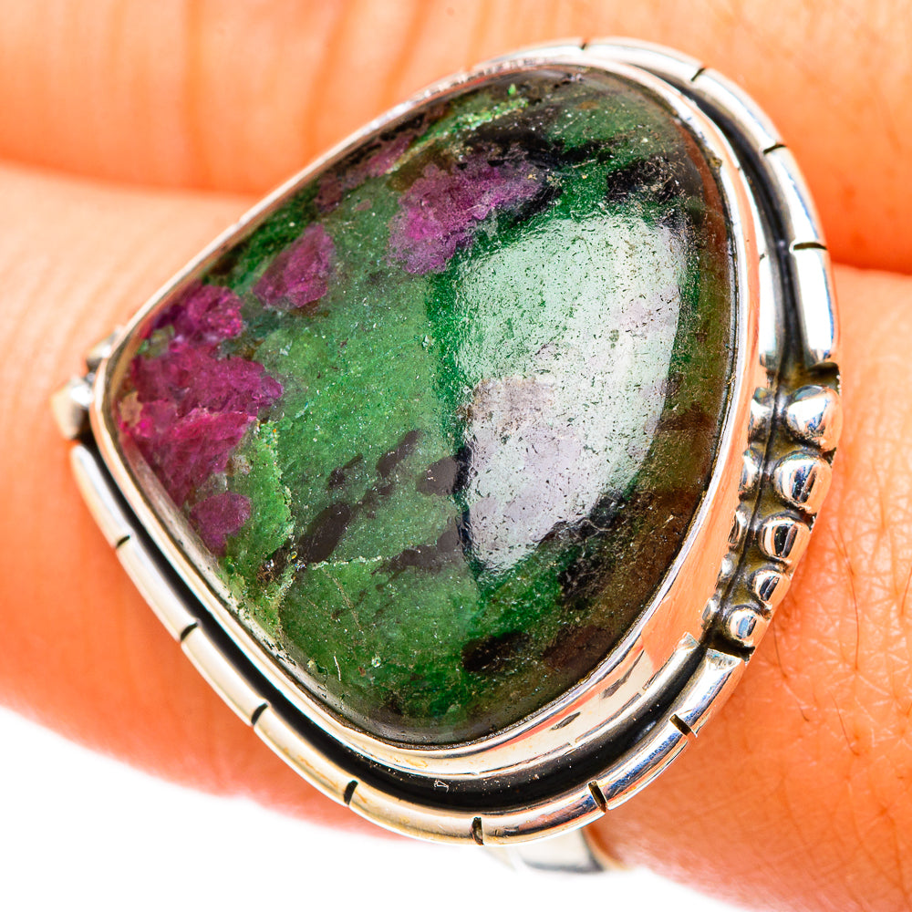 Ruby Zoisite Rings handcrafted by Ana Silver Co - RING121016