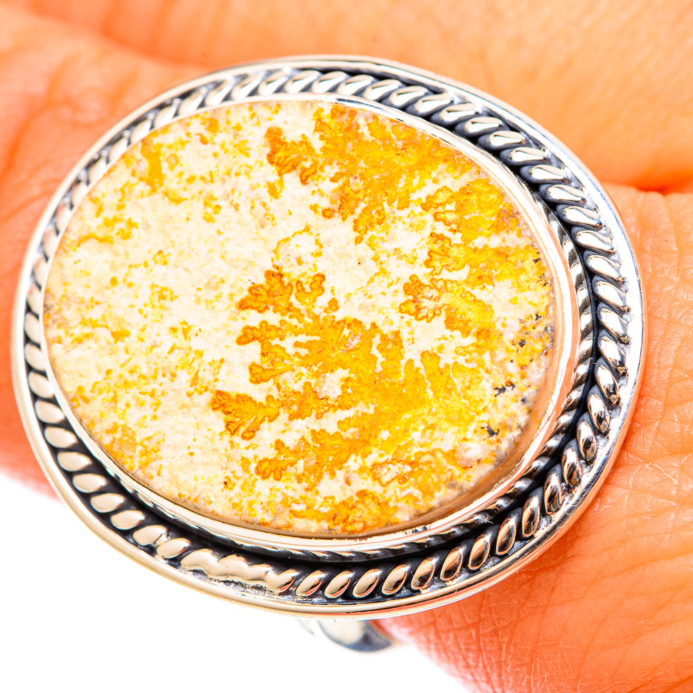 Germany Psilomelane Dendrite Rings handcrafted by Ana Silver Co - RING121017