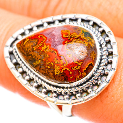 Crazy Lace Agate Rings handcrafted by Ana Silver Co - RING121018