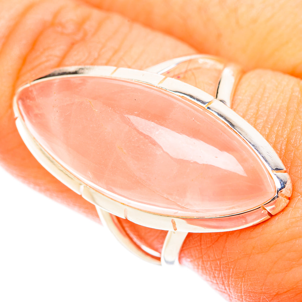 Rose Quartz Rings handcrafted by Ana Silver Co - RING121021