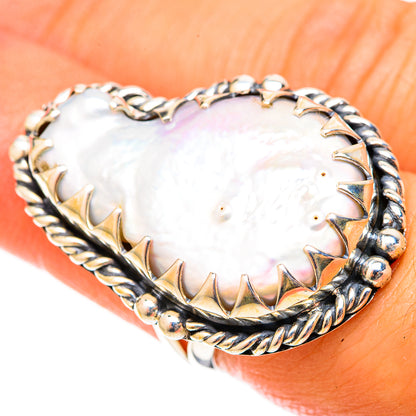 Mother Of Pearl Rings handcrafted by Ana Silver Co - RING121026