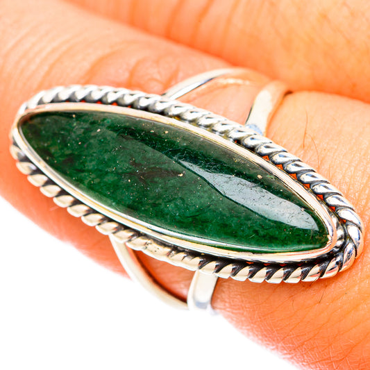 Green Aventurine Rings handcrafted by Ana Silver Co - RING121027
