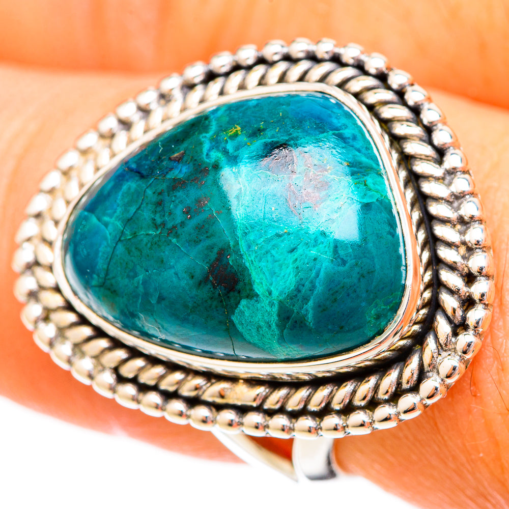 Chrysocolla Rings handcrafted by Ana Silver Co - RING121032