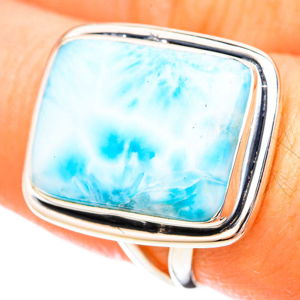 Larimar Rings handcrafted by Ana Silver Co - RING121036