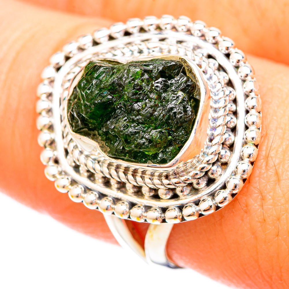 Chrome Diopside Rings handcrafted by Ana Silver Co - RING121037
