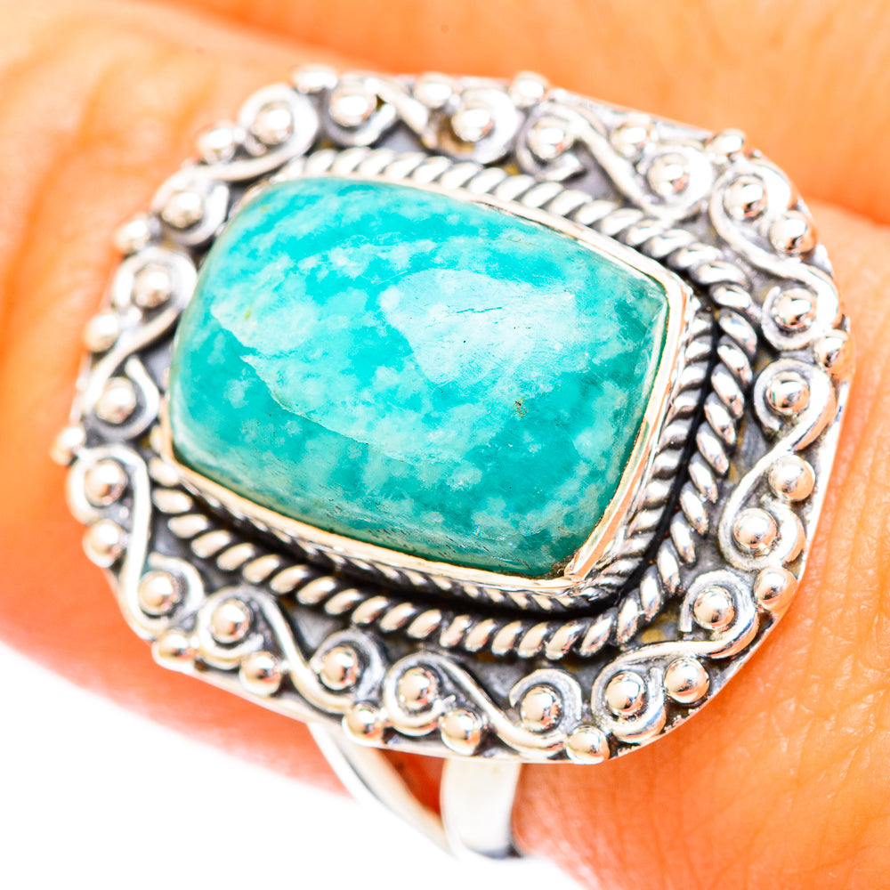 Amazonite Rings handcrafted by Ana Silver Co - RING121038