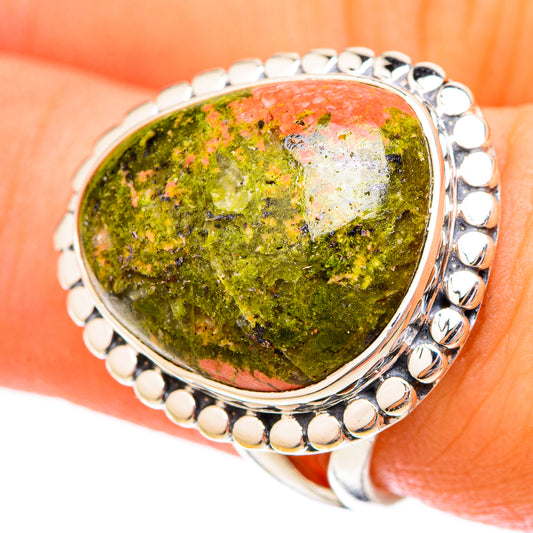 Unakite Rings handcrafted by Ana Silver Co - RING121040