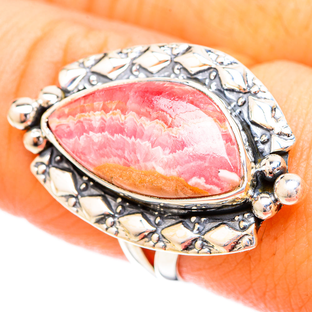 Rhodochrosite Rings handcrafted by Ana Silver Co - RING121048