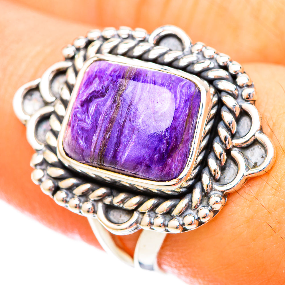 Charoite Rings handcrafted by Ana Silver Co - RING121050