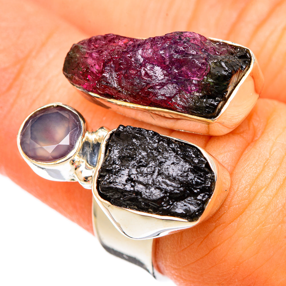 Russian Eudialyte Rings handcrafted by Ana Silver Co - RING121057