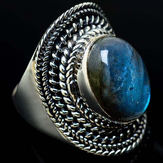 Labradorite Rings handcrafted by Ana Silver Co - RING12106