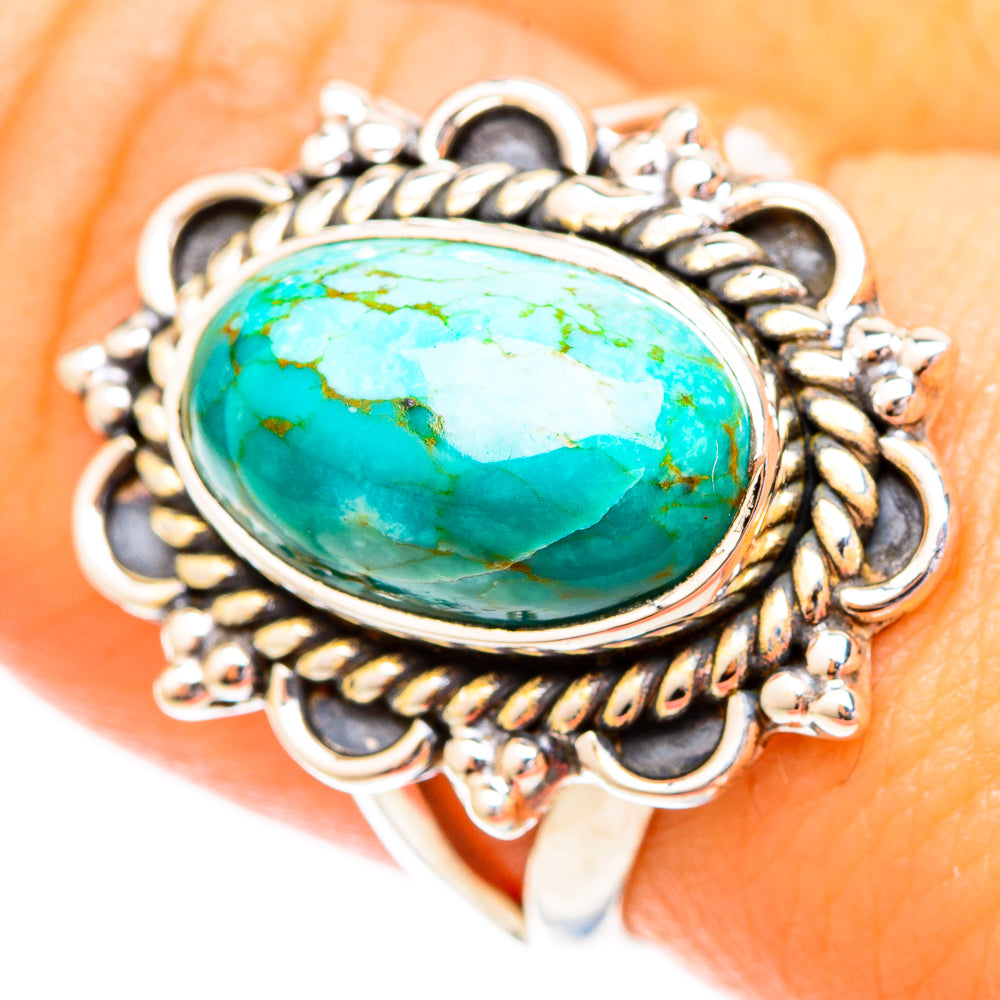 Tibetan Turquoise Rings handcrafted by Ana Silver Co - RING121066