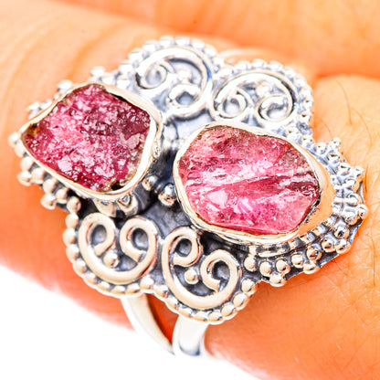 Pink Tourmaline Rings handcrafted by Ana Silver Co - RING121078