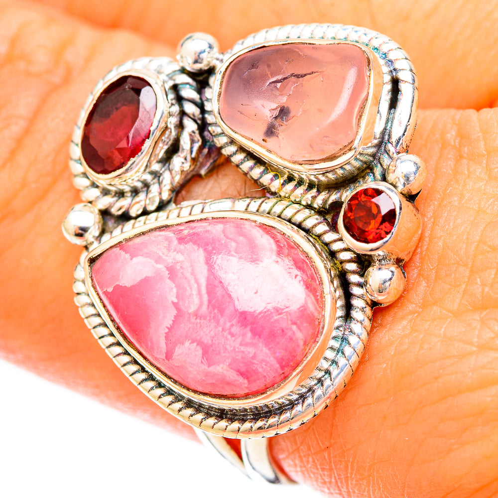 Rhodochrosite Rings handcrafted by Ana Silver Co - RING121079
