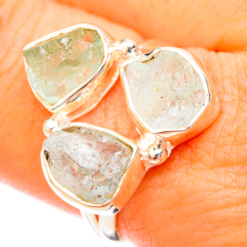 Aquamarine Rings handcrafted by Ana Silver Co - RING121093