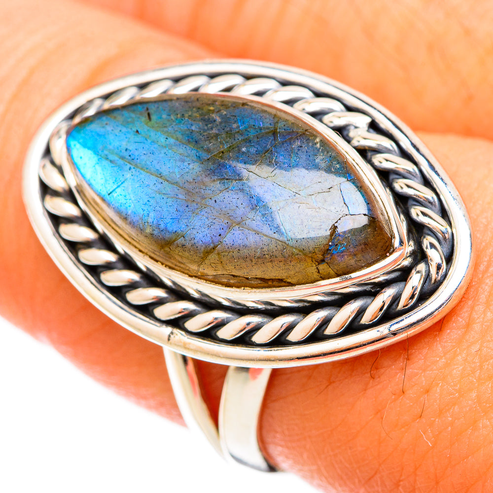 Labradorite Rings handcrafted by Ana Silver Co - RING121094