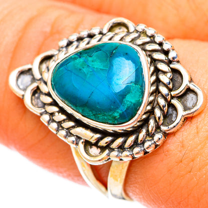 Chrysocolla Rings handcrafted by Ana Silver Co - RING121097