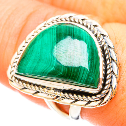 Malachite Rings handcrafted by Ana Silver Co - RING121101
