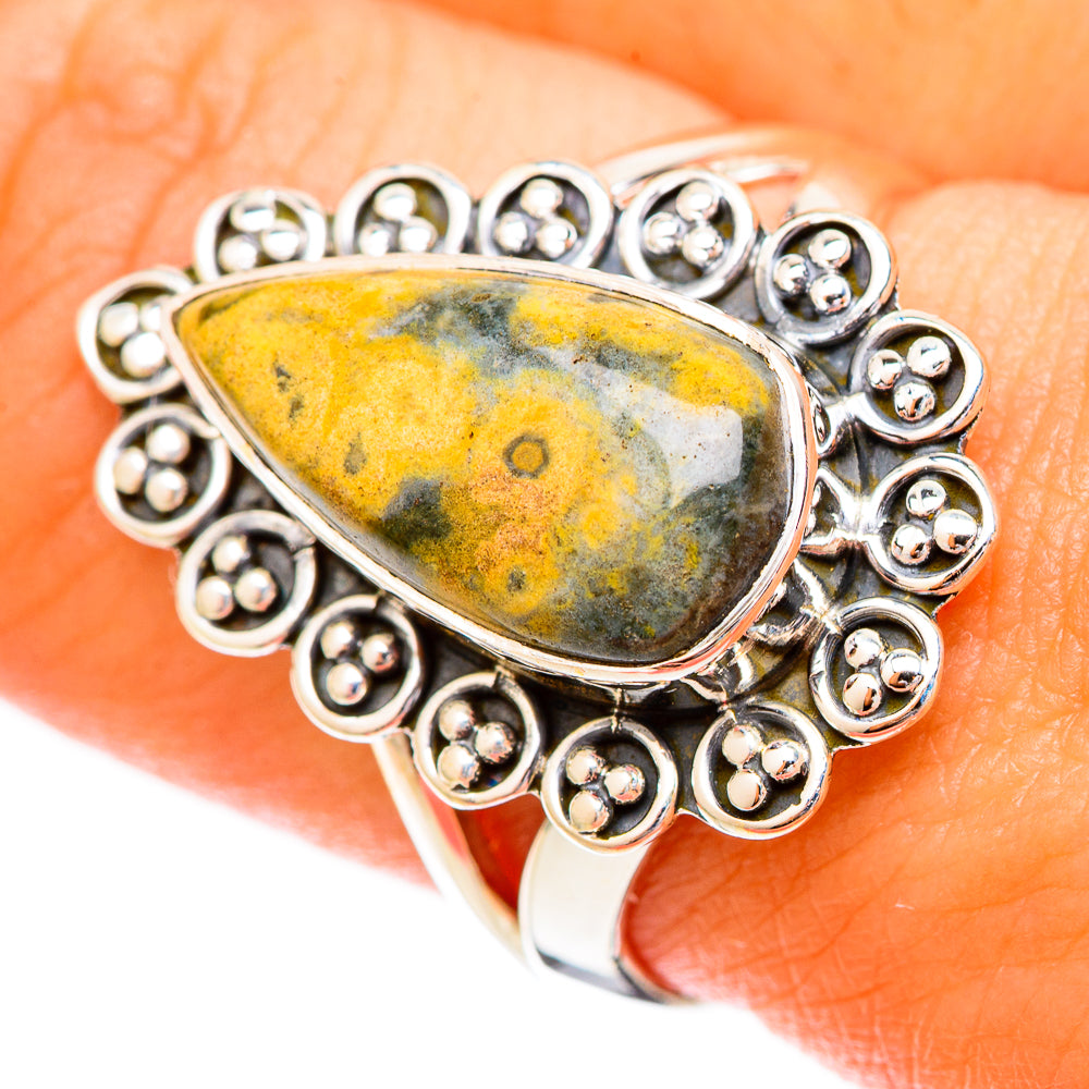 Ocean Jasper Rings handcrafted by Ana Silver Co - RING121105