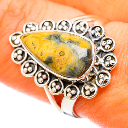 Ocean Jasper Rings handcrafted by Ana Silver Co - RING121105