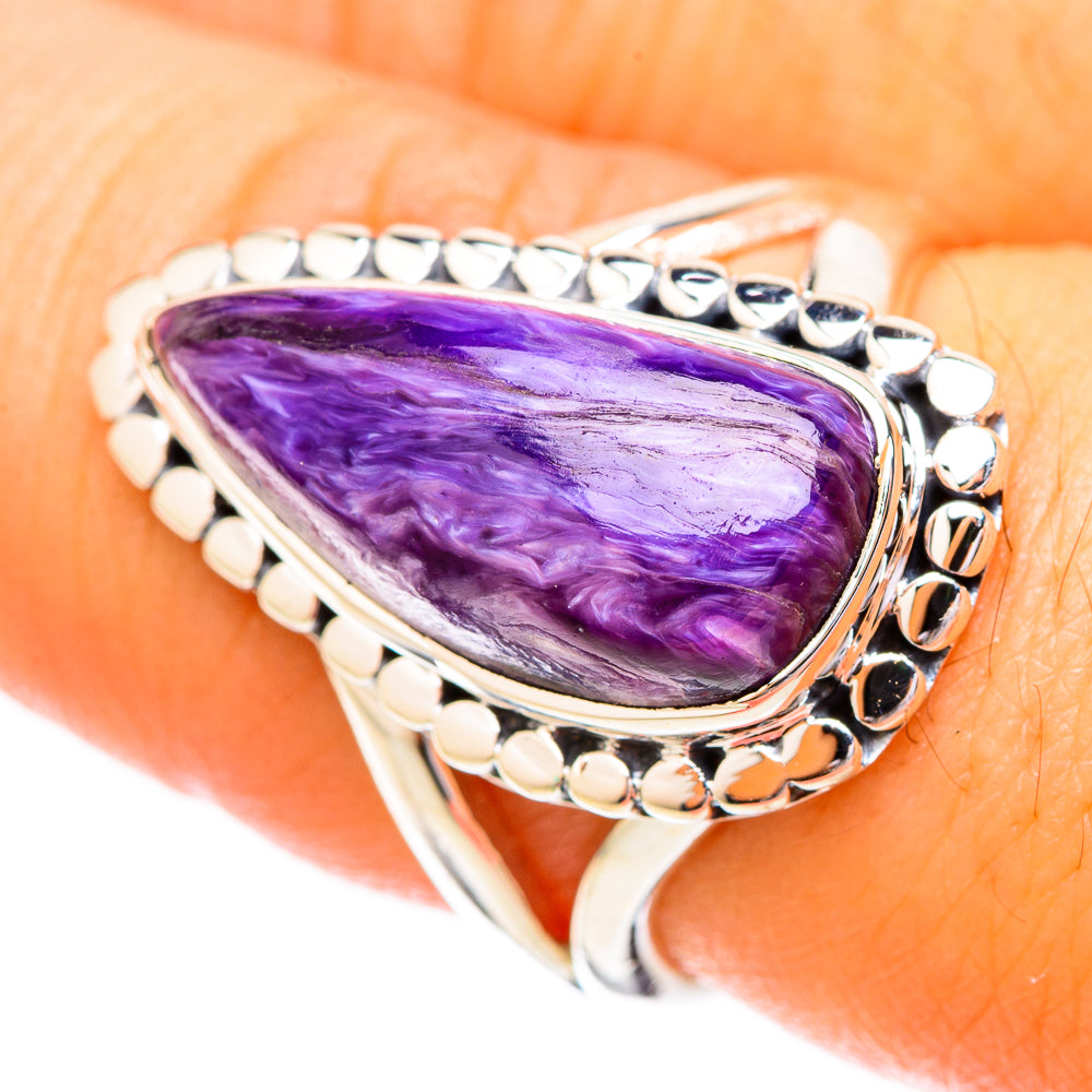 Charoite Rings handcrafted by Ana Silver Co - RING121113