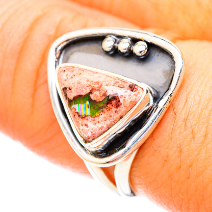 Mexican Fire Opal Rings handcrafted by Ana Silver Co - RING121120
