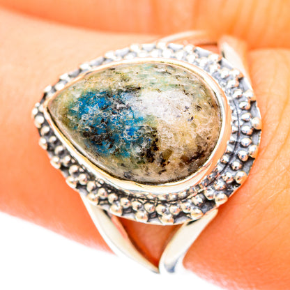 K2 Blue Azurite Rings handcrafted by Ana Silver Co - RING121122