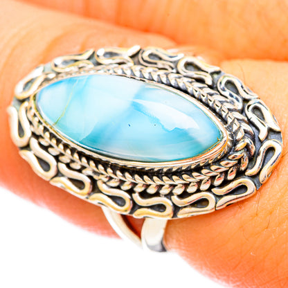 Larimar Rings handcrafted by Ana Silver Co - RING121127