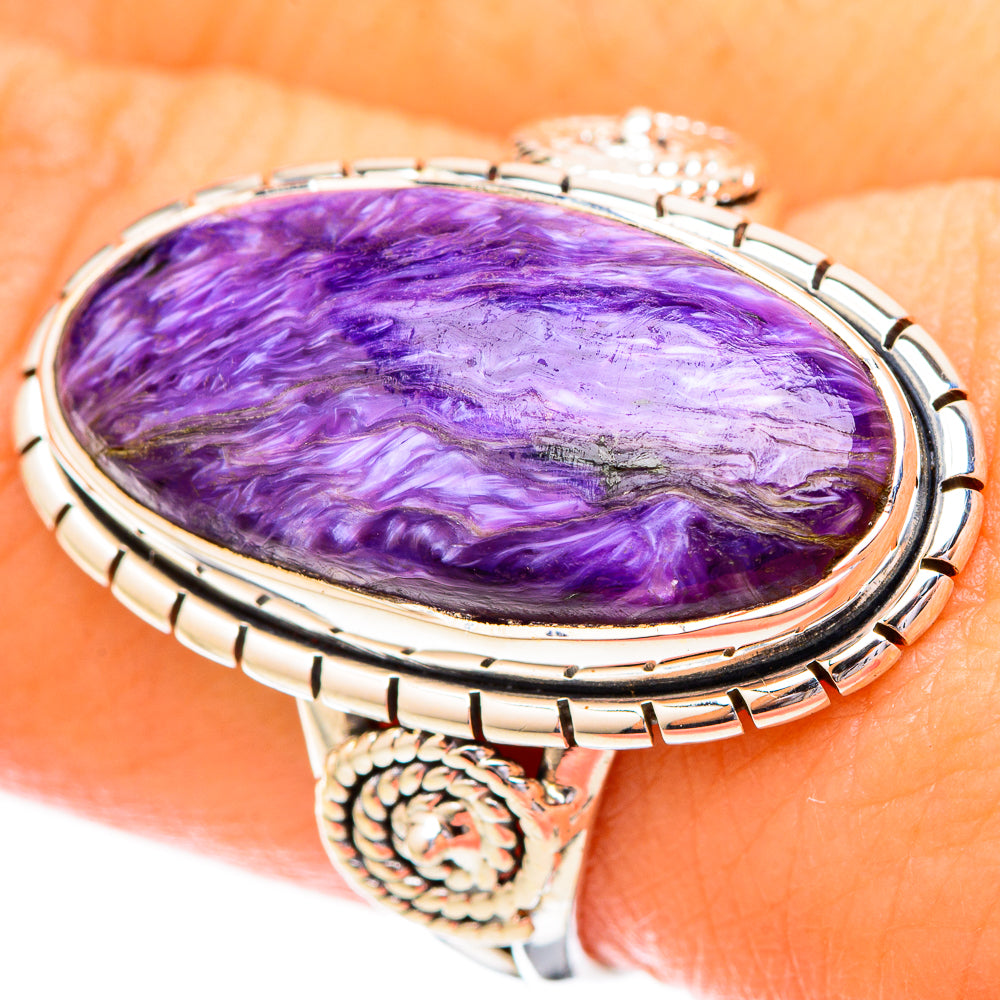 Charoite Rings handcrafted by Ana Silver Co - RING121140