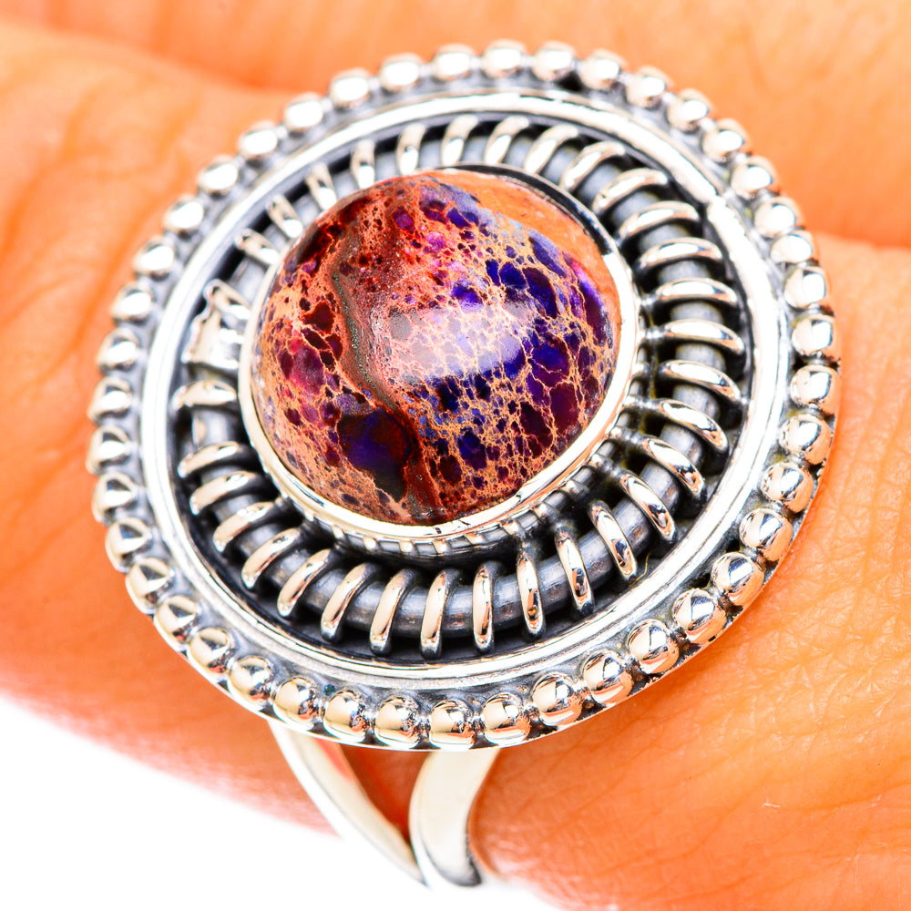 Spider Web Obsidian Rings handcrafted by Ana Silver Co - RING121143