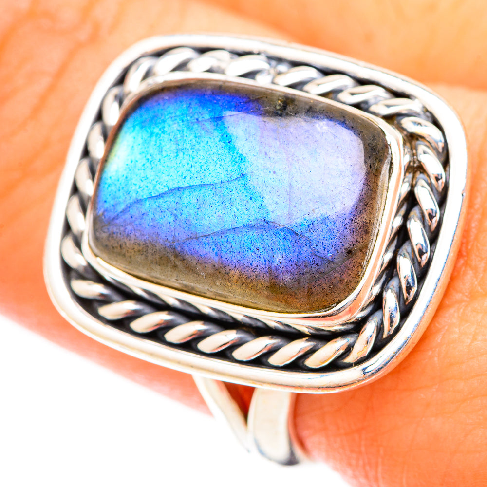 Labradorite Rings handcrafted by Ana Silver Co - RING121151