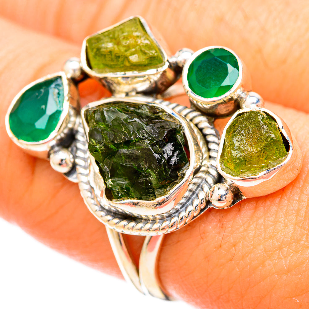 Chrome Diopside Rings handcrafted by Ana Silver Co - RING121159