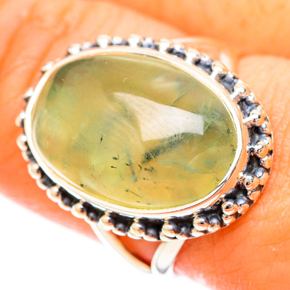 Prehnite Rings handcrafted by Ana Silver Co - RING121161