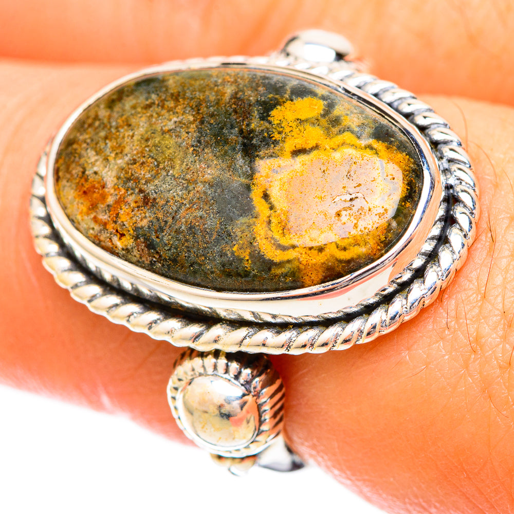 Ocean Jasper Rings handcrafted by Ana Silver Co - RING121163