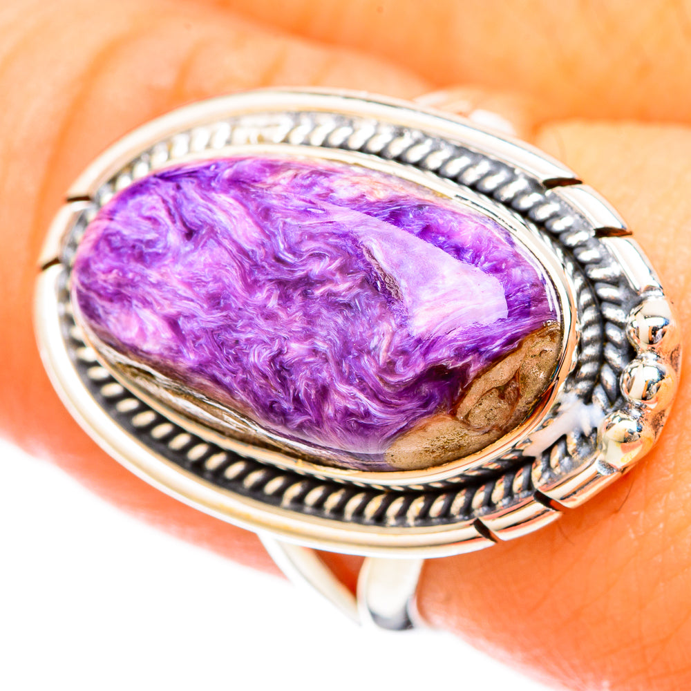 Charoite Rings handcrafted by Ana Silver Co - RING121169
