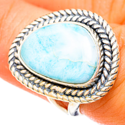Larimar Rings handcrafted by Ana Silver Co - RING121178
