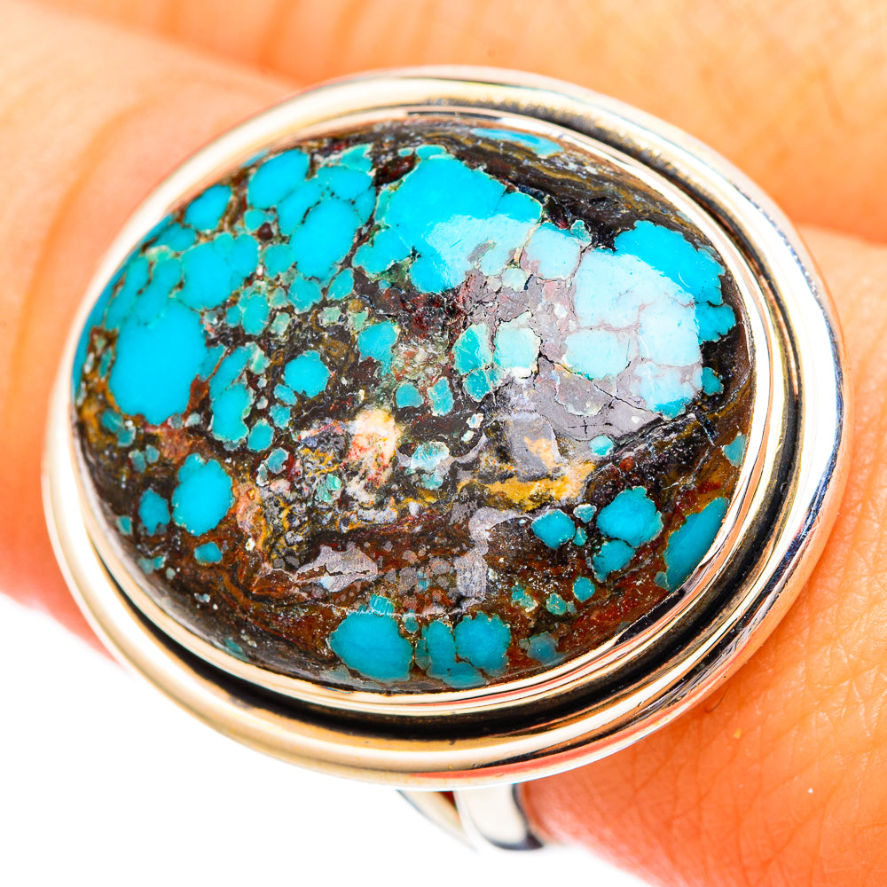 Tibetan Turquoise Rings handcrafted by Ana Silver Co - RING121185