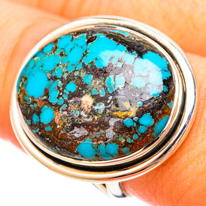 Tibetan Turquoise Rings handcrafted by Ana Silver Co - RING121185