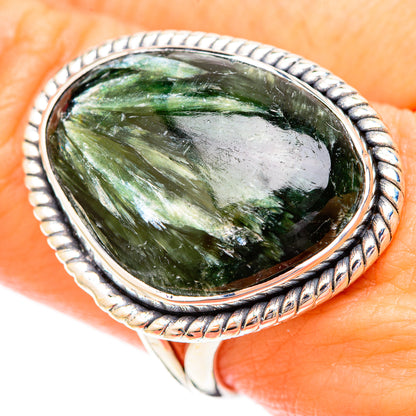 Seraphinite Rings handcrafted by Ana Silver Co - RING121193