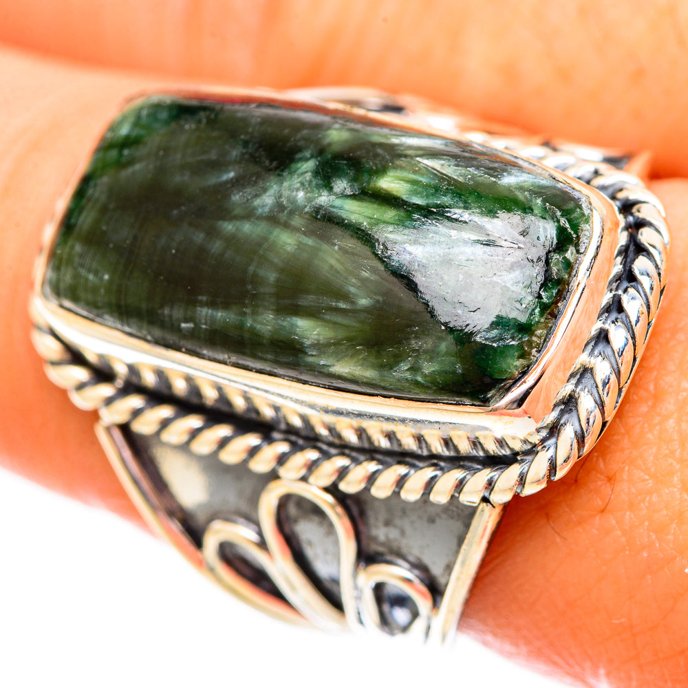 Seraphinite Rings handcrafted by Ana Silver Co - RING121197