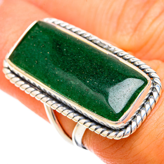 Green Aventurine Rings handcrafted by Ana Silver Co - RING121198