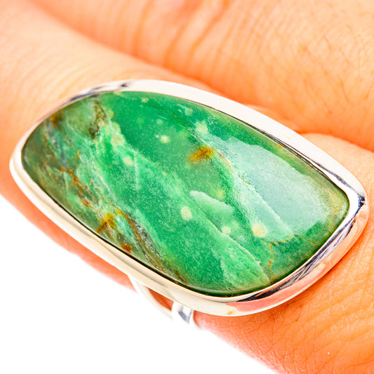 Chrysoprase Rings handcrafted by Ana Silver Co - RING121200